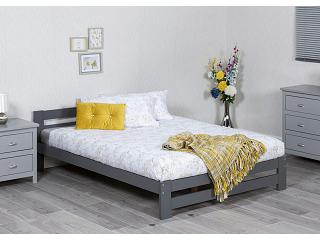 4ft Small Double Xiamen low to floor, grey painted bed frame